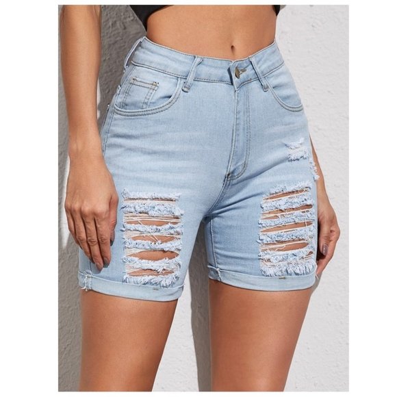 ROMWE Jean Shorts - Picture 1 of 2